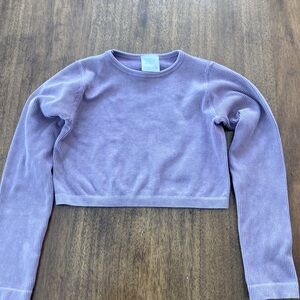 Mauve Zara crop long sleeve top size 6-8